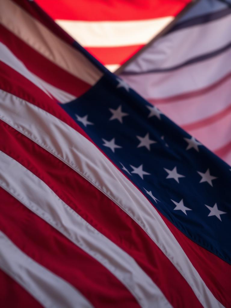 Close-up of the United States flag